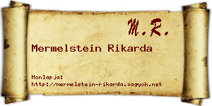 Mermelstein Rikarda névjegykártya